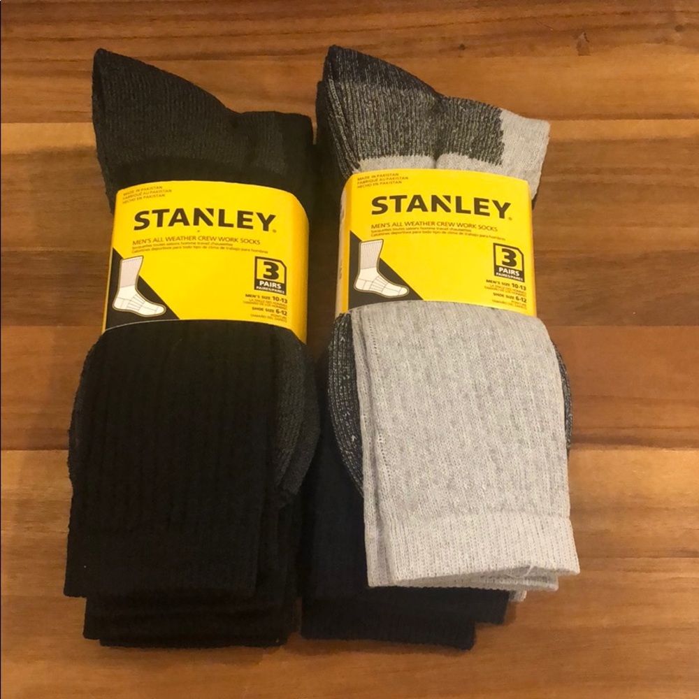 Stanley mens all weather crew work socks